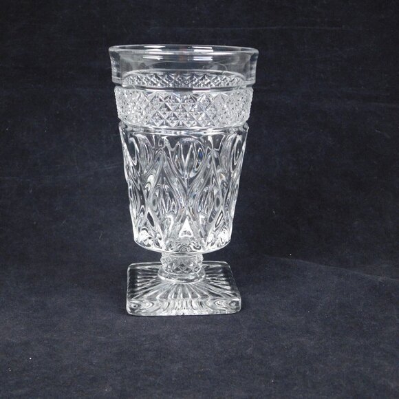 Set Of 2 Imperial Cape Cod Clear Square Footed Tumbler Glasses Vintage 5.5 Tea - Picture 2 of 12